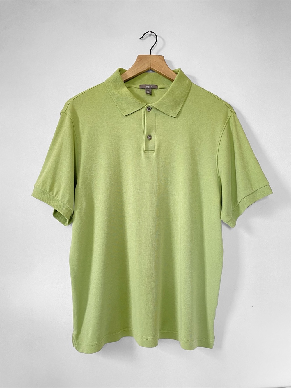 Apt. 9 Men’s Short Sleeve Green Cotton Polo Shirt Medium